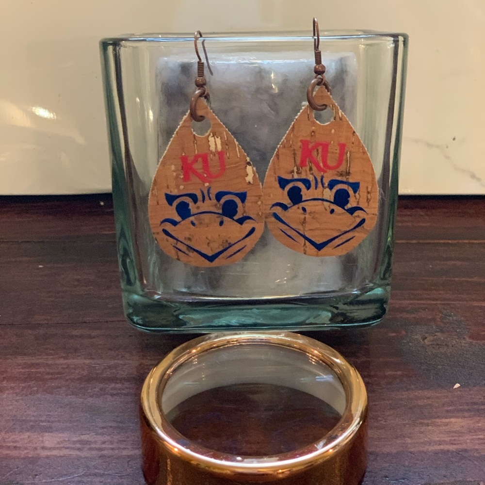 Kansas Jayhawks earrings!